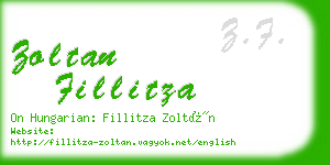zoltan fillitza business card